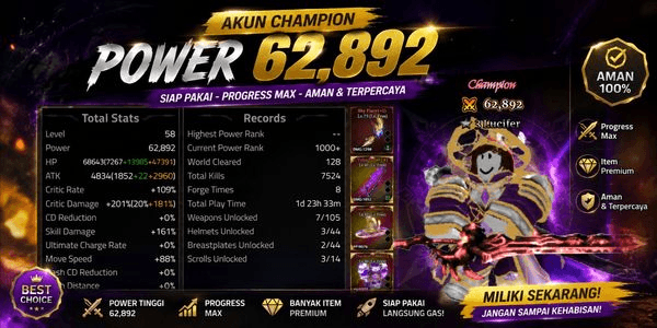 Gambar Product IRON SOUL ACCOUNT MID GAME #1
