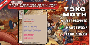 Arus Ruby Pendant xg+12 Tuning SG MAX Tuning ODI OPTION (Total 12% ODI%)