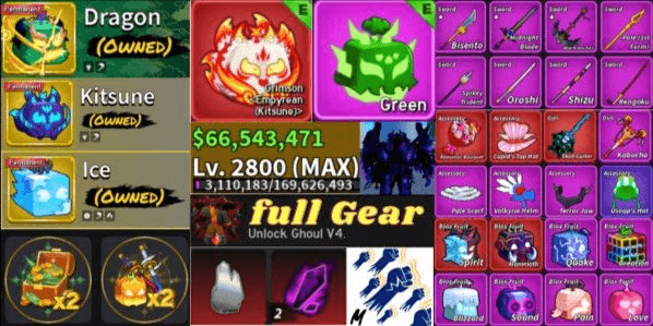 Gambar Product Akun blox fruit level max