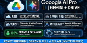 Gemini Pro AI + Google Drive 5TB + Veo 3.1 + Antigravity (Private Family 4 Months)