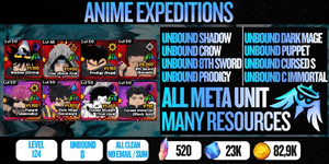 Compte 8 Unbound Meta (TOUS EVO - Shadow, Prodigy, Crow, 8th Sword, Dark Mage, Puppet, Cursed Student, Cursed Immortal)