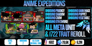Account 7 Unbound Meta + 1600 Frammenti Tratto (TUTTI EVO - Prodigy, Shadow, Crow, 8th Sword, Dark Mage, Puppet, Vegetable)