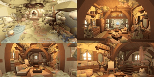 Totoro Overgrown in Bunker House di Adopt me