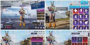 #24 Cuenta PUBG Mobile Global | CRIMSON SKYBLADE M416 | 377 cosméticos | 111 conjuntos | 100 accesorios de cabeza | 6 armas de laboratorio