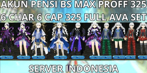 RETIRED ACCOUNT BS MAX PROFF 325, 6 CHARACTERS 6 CAP MAX LEVEL 325 INDONESIA SERVER, FULL AVATAR SET READY TO USE, FULL RESET, VIA MQ, ANTI HACKBACK, SUPER CHEAP