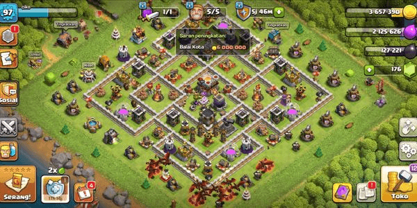 Gambar Product Town Hall 11 Max Hero 50 || 50 Murah