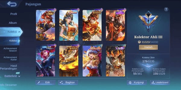Gambar Product AKUN MOBILE LEGEND | KOLEKTOR AHLI | SKIN EPIC BANYAK | MURAH DAN AMAN