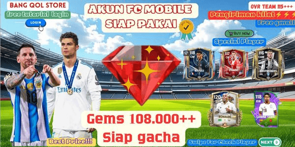 Gambar Product AKUN FC MOBILE SMURF | GEMS AS PER PHOTO | PLAYERS AS PER PHOTO | LIGHTNING DELIVERY | FREE LOGIN TUTORIAL | #1