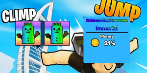 CLIMB AND JUMP TOWER - 21% MONEY - RAINBOW PIXEL SNOWMAN
