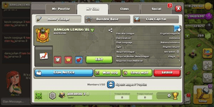 #4 Clan Level 19 Siege = 592, Niederlagen = 242, Unentschieden = 39, Nick : BANGUN LEMAH/BL, Kriegsliga : CRYSTAL 3