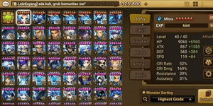 Asia 4 LD5 Light Inosuke, Lydia, Sylvia and Beelzebub +115 NB5, 278 6Star Monster
