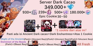 Cookie Run Kingdom starter account(Dack Cacao Server)DC16