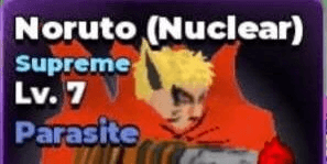 SUPREME PARASITE NARUTO EVO LVL 7 WITH CURSED/VIKING TRAIT BEST DPS FOR LINEUP