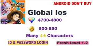 Gacha Account One Piece Bounty Rush Global iOS Lite