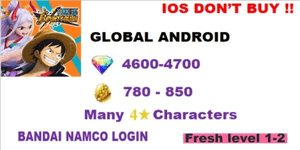 Conta One Piece Bounty Rush Global Android Fragmento de Ouro 750
