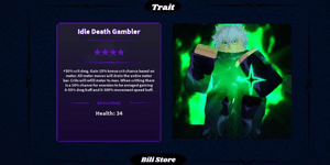 Idle Death Gambler Trait The Strongest (Gojo) / Hexed Gambler Trait The Strongest (Gojo) - A Universal Time (AUT)