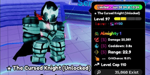 The Cursed Knight (Débloqué)/Igris Evo Trait Tout-Puissant