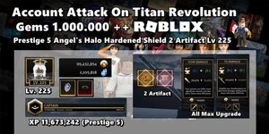 Prestige 5 Thunder Spear Gems 1,000,000+ Angel's Halo Hardened Shield Crown Handkerchief