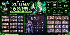 HSR Asia Account TL70 | Veteran UID 8035 | 30 Limit 6 Sign | Kafka E1 Sign + Cyrene Sign + Robin E1 | Penacony Story | Cheapest | Pity 60+