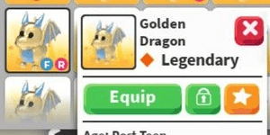 Golden Dragon FR/F/R (Legendary) Adopt Me - AdoptmeStore14