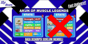 Akun Very OP Muscle Legends || Rebirth 18980 || Strength 40T+ || Durability 200T+