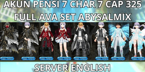 AKUN BS PENSI 7 CHAR 7 CAP MAX LVL 325 SERVER ENGLISH, FULL AVA SET ABYSAL+MIX, SIAP PAKAI FULL RESET, VIA MQ, ANTI HACKBACK, SUPER MURMER