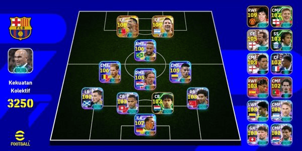 Gambar Product akun efootball rating 3145+#3 by karz(wajib membaca deskripsi terlebih dahulu sebelum membeli)