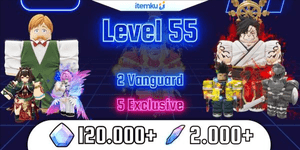 Accounts Anime Vanguards Lvl 55 | Pengiriman Instant