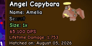 أنجل Capybara ضرر في الثانية 50-70 ألف