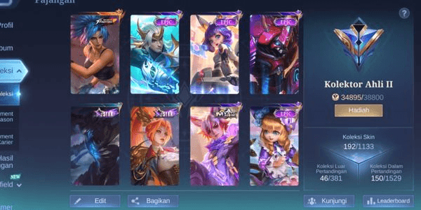Gambar Product MLBB Account | Expert Collection | Good Skin | Safe Guaranteed