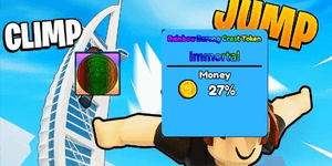 CLIMB AND JUMP TOWER - 27% MONEY - RAINBOW BARONG CREST TOKEN