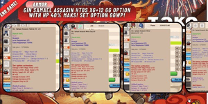 Gin Samael Assassin HTBS XG+12 GG option WITH HP 40% MAX! SET OPTION GGWP!