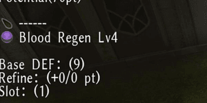 Trait Arm : Blood Regen Lv4