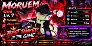 (LEVEL 7) MORUEM CHIMERA + VIKING TRAIT BEST TANK NOW | Roll Anime to Fight!