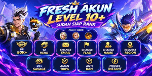 MOBILE LEGENDS ACCOUNT LOTS OF BP CAN RANK LV 10+