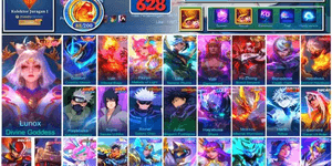 #4213 | 628 Skins | Lunox Divine Goddess | Champion Collector I | Naruto Collab | Jujutsu Kaisen Collab | Kakashi Hatake