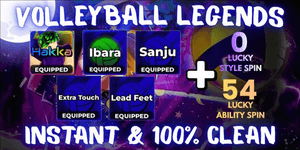 Account 1 Ultra + 4 Secret (Hakka, Ibara, Sanju + Extra Touch, Lead Feet) - Volleyball Legends