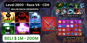 [Blox Fruits Account] Max Level | V4 Race + CDK