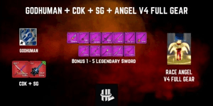 Cuenta Blox Fruit Godhuman + CDK + SG + Raza Ángel V4 Equipo Completo