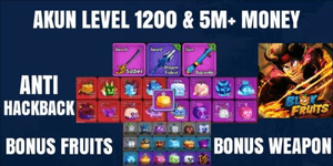 Cuenta Blox Fruits Nivel 1200+ 5m Dinero Bonificación Mucho