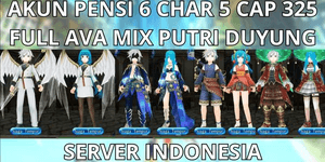 BS ACCOUNT PENSI 6 CHAR 5 CAP MAX LVL 325 SERVER INDONESIEN, VOLLES AVA MIX MEERJUNGFRAU, SOFORT EINSATZBEREIT VOLLER RESET, ÜBER MQ, ANTI HACKBACK, SUPER BILLIG