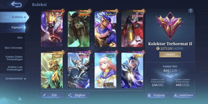 Mobile Legends Account GG - Abundant Skins - Max Emblem
