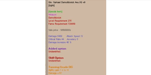 Gin Samael Demoltionist Ax XG+9 Tun DG