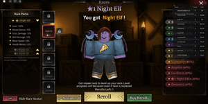 Compte Race Night Elf / Peri Malam