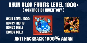 Blox Fruits 계정 레벨 1000+ 컨트롤 열매 미섭취