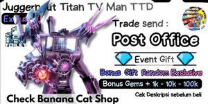 Juggernaut Titan TV Man | Bonus Gems + Random Exclusive Gift | Banana Cat Shop