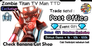Zombie Titan TV Man | Gemas Bônus + Presente Exclusivo de Bônus | Banana Cat Shop