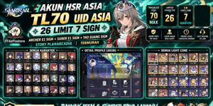 Conta HSR Ásia TL70 | 26 Limit 7 Sign | Archer E1 Sign + Saber E1 Sign + Yao Guang Sign | História Planarcadia | Mais barato