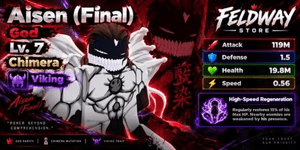 (LEVEL 7) AISEN FINAL CHIMERA MUTATION + VIKING TRAIT | Roll Anime to Fight!
