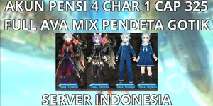 RETIRED ACCOUNT 4 CHAR 1 CAP MAX LVL 325 INDONESIA SERVER, FULL AVA MIX GOTHIC PRIEST, READY TO USE FULL RESET, VIA MQ, ANTI HACKBACK, SUPER CHEAP